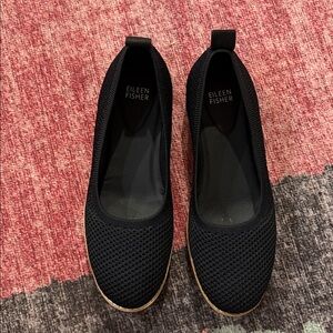 Eileen Fisher Women's Black Etta Flats Size 8.5